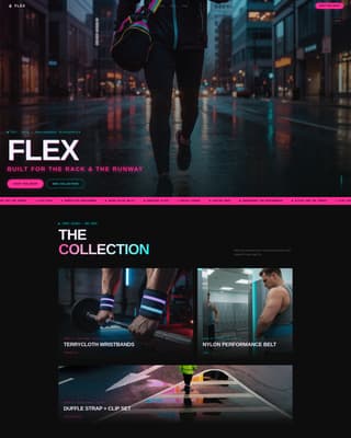 Flex - Bold Athleisure Landing Page Template