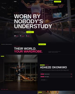 Stretch — Bold Activewear Lifestyle Landing Page Template