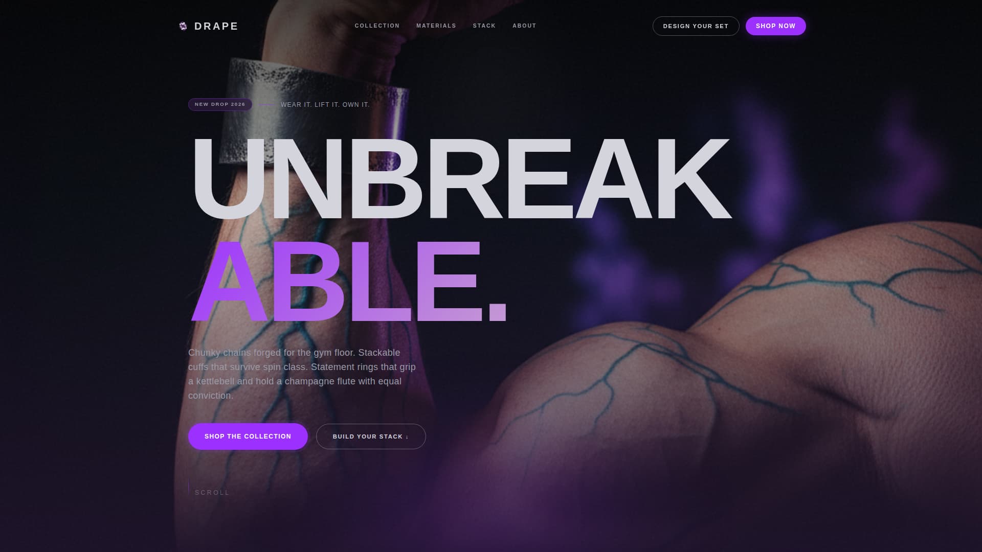 Drape - Bold Athleisurejewelry Landing Page Template