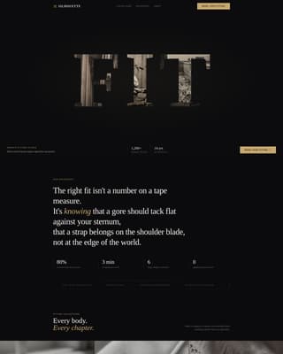 Silhouette - Luxe Fitting Landing Page Template