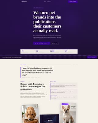 Pet Care Marketing & Agency Expert Portfolio Website Template