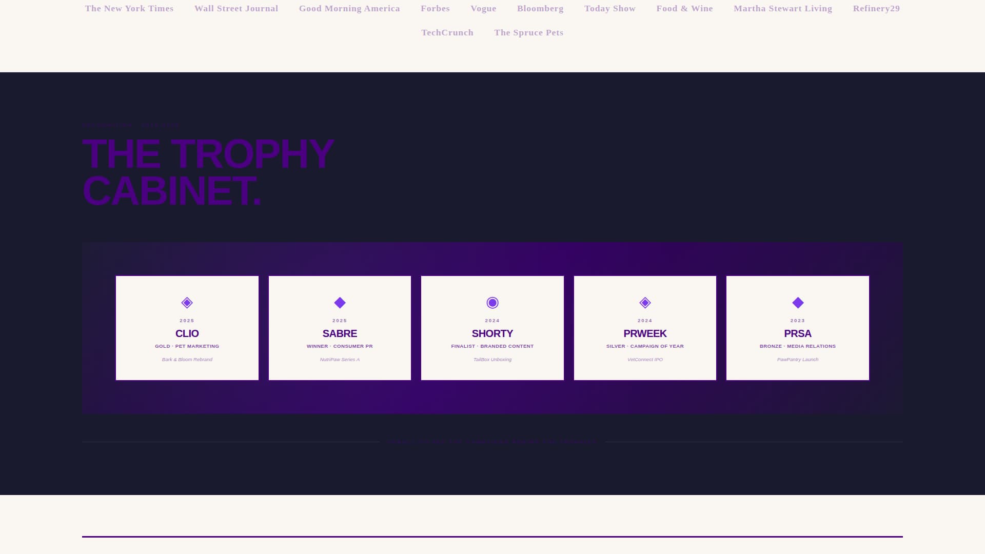 Pet Care Marketing & Agency Specialist Portfolio Website Template