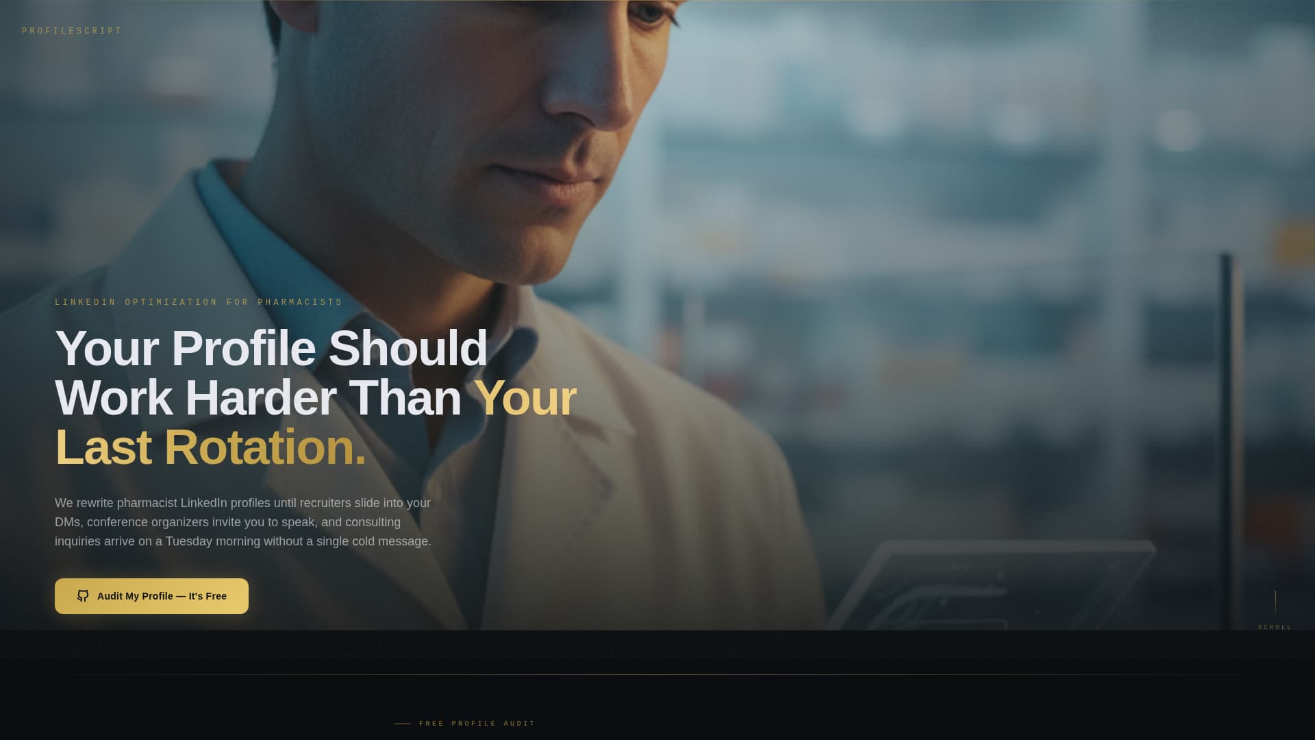 Pharmacist Profile Careers Website Template