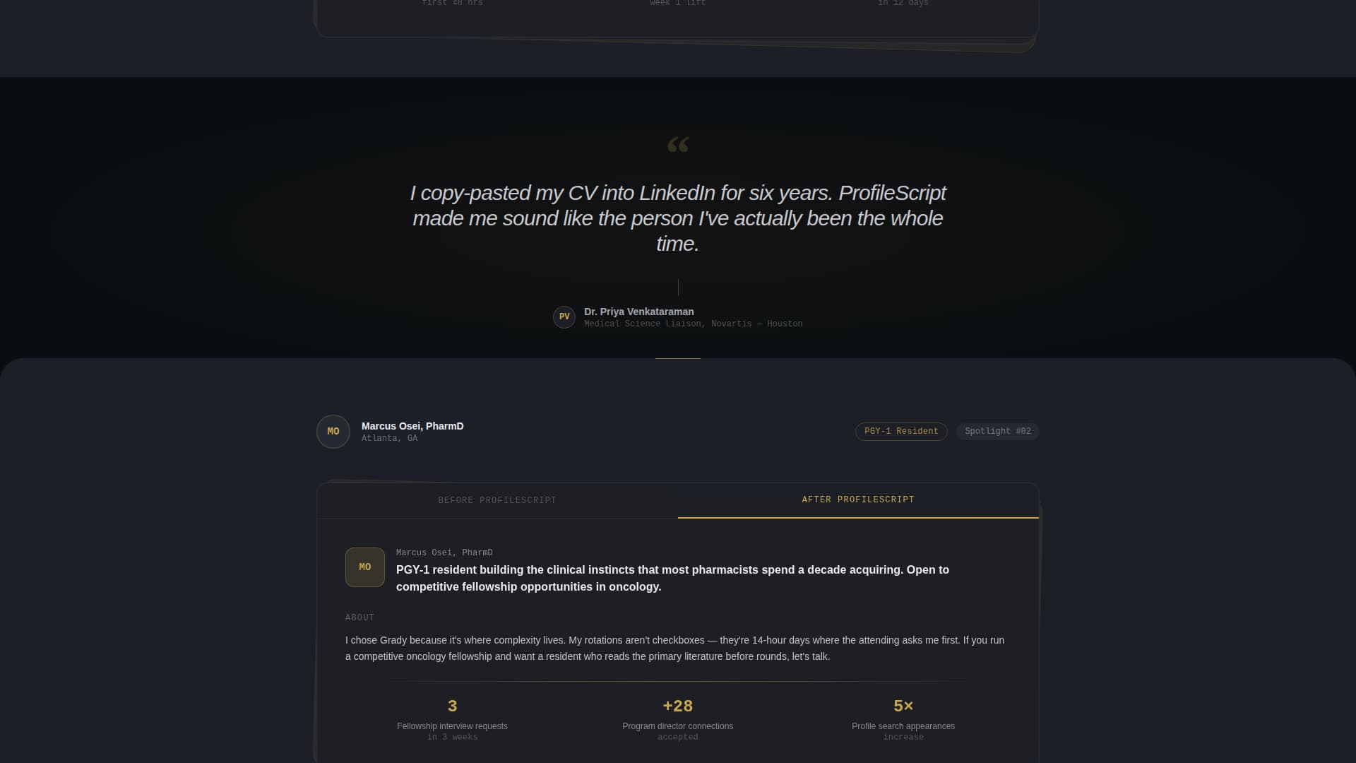 Pharmacist Profile Careers Website Template