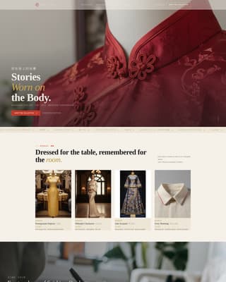 Silk - Elegant Cheongsam Landing Page Template