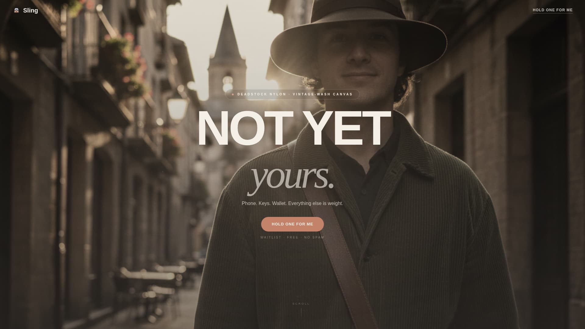 Specialist Bag & Luggage Brand Pre-Launch & Coming Soon Website Template
