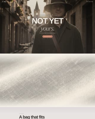 Specialist Bag & Luggage Brand Pre-Launch & Coming Soon Website Template