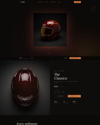 Crest - Immersive Cyclinghelmet Landing Page Template