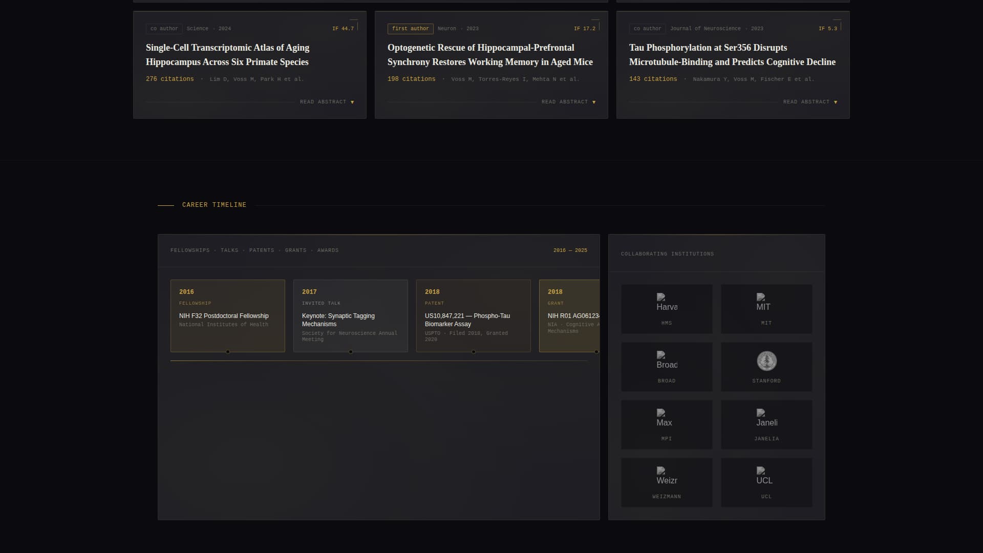 Academic & Research Profile Professional Website Template