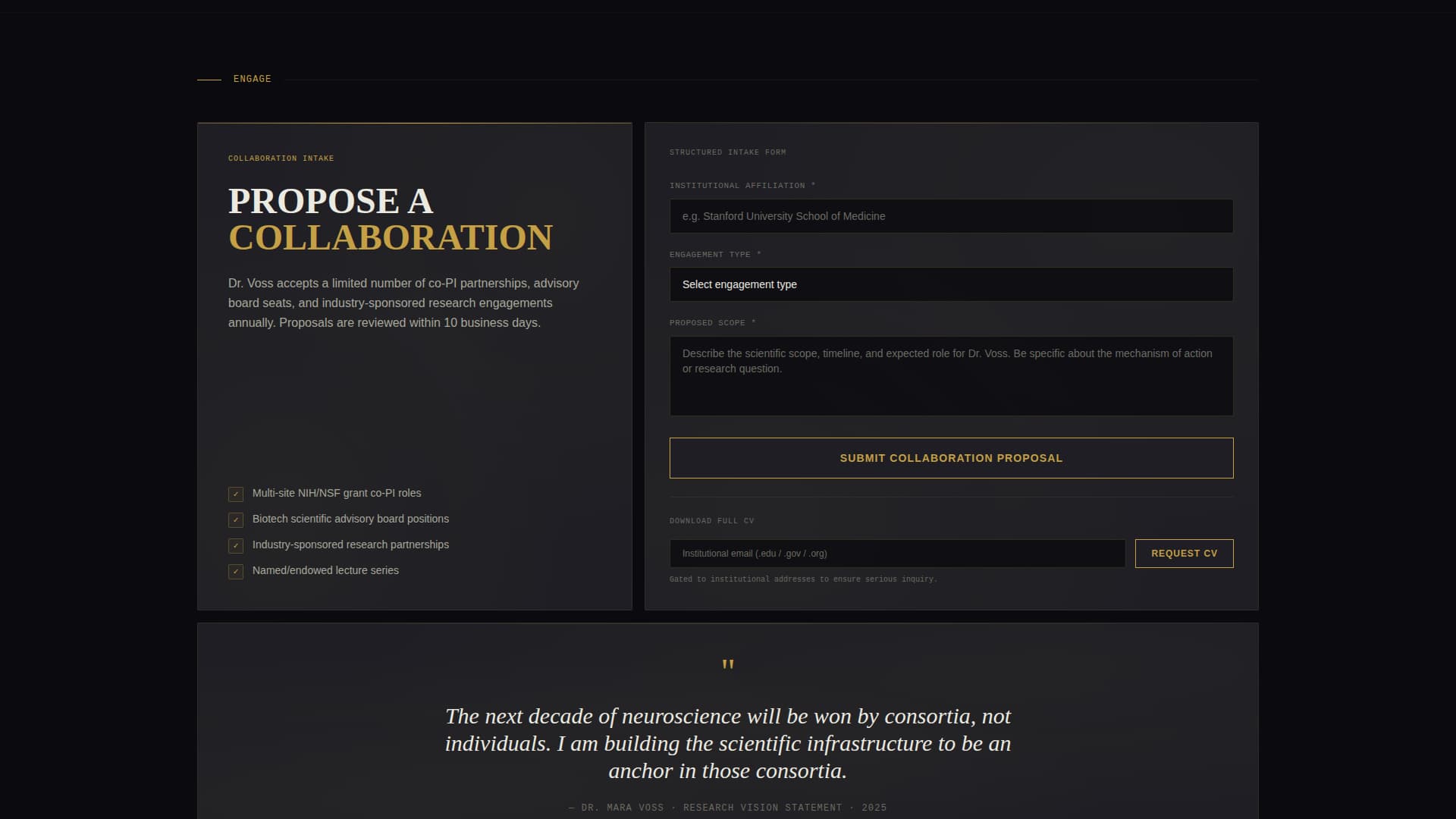 Academic & Research Profile Professional Website Template