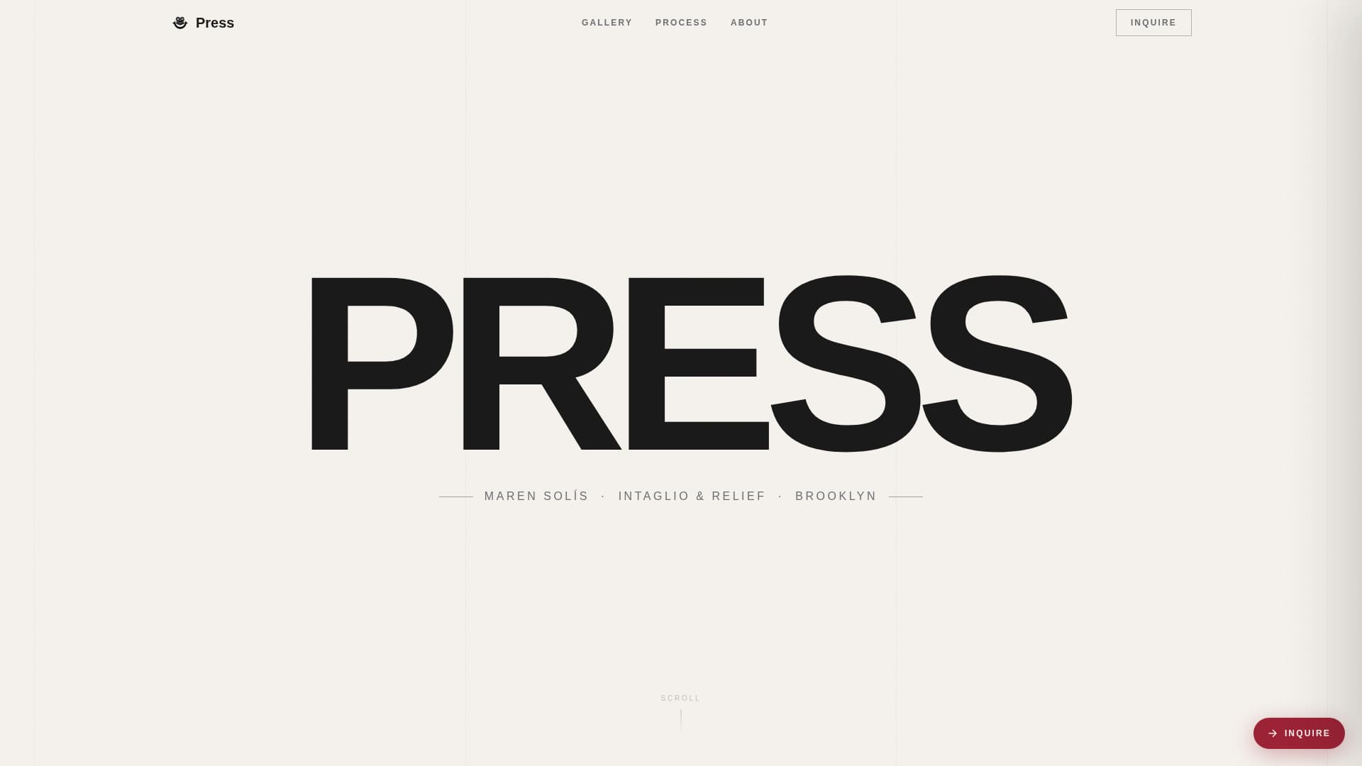 Printmaker Portfolio Portfolio Website Template