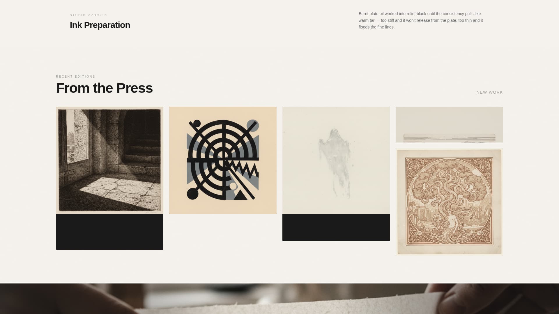 Printmaker Portfolio Portfolio Website Template