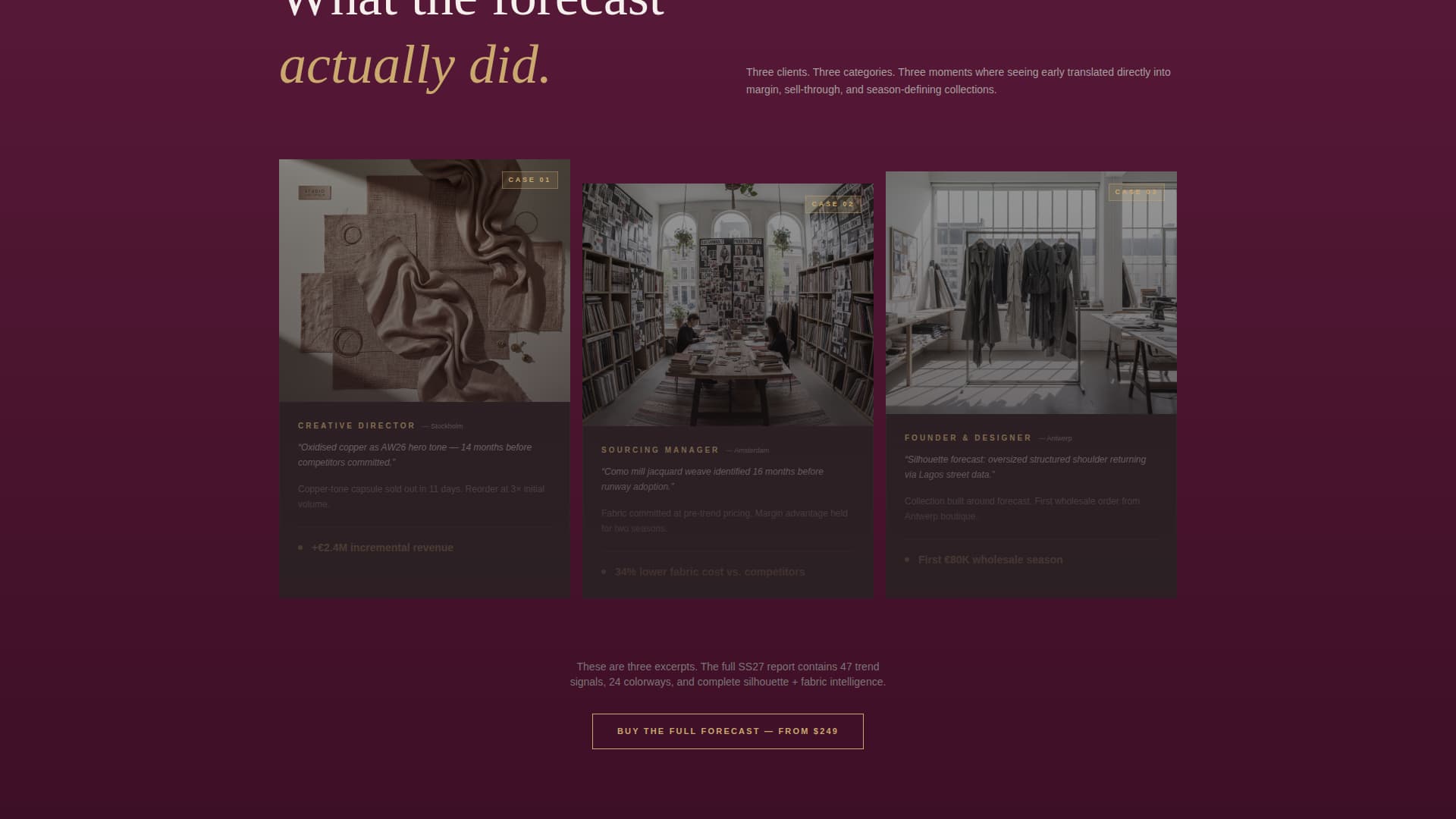 Specialist Fashion Tech & Innovation Pricing & Packages Website Template