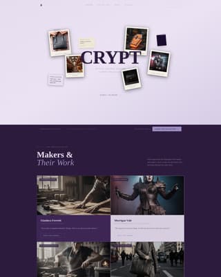 Crypt - Luxe Gothic Landing Page Template