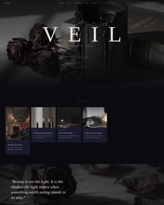 Veil - Luxe Gothic Landing Page Template