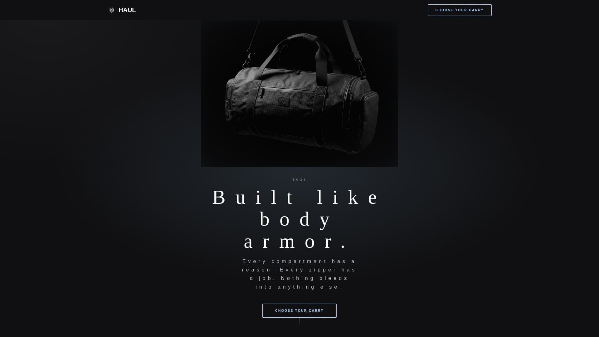 Bag & Luggage Brand Portfolio & Case Study Website Template