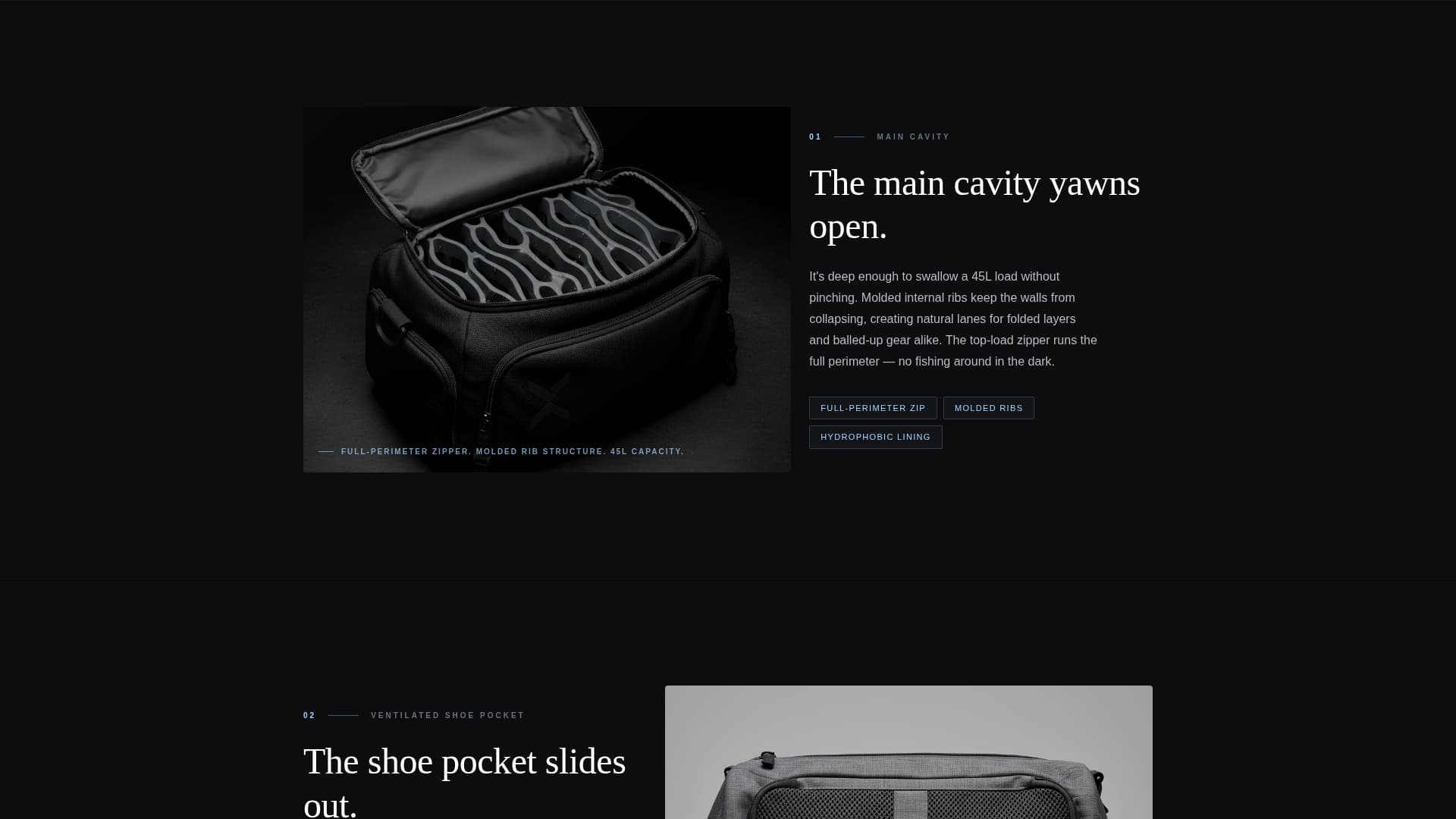 Bag & Luggage Brand Portfolio & Case Study Website Template