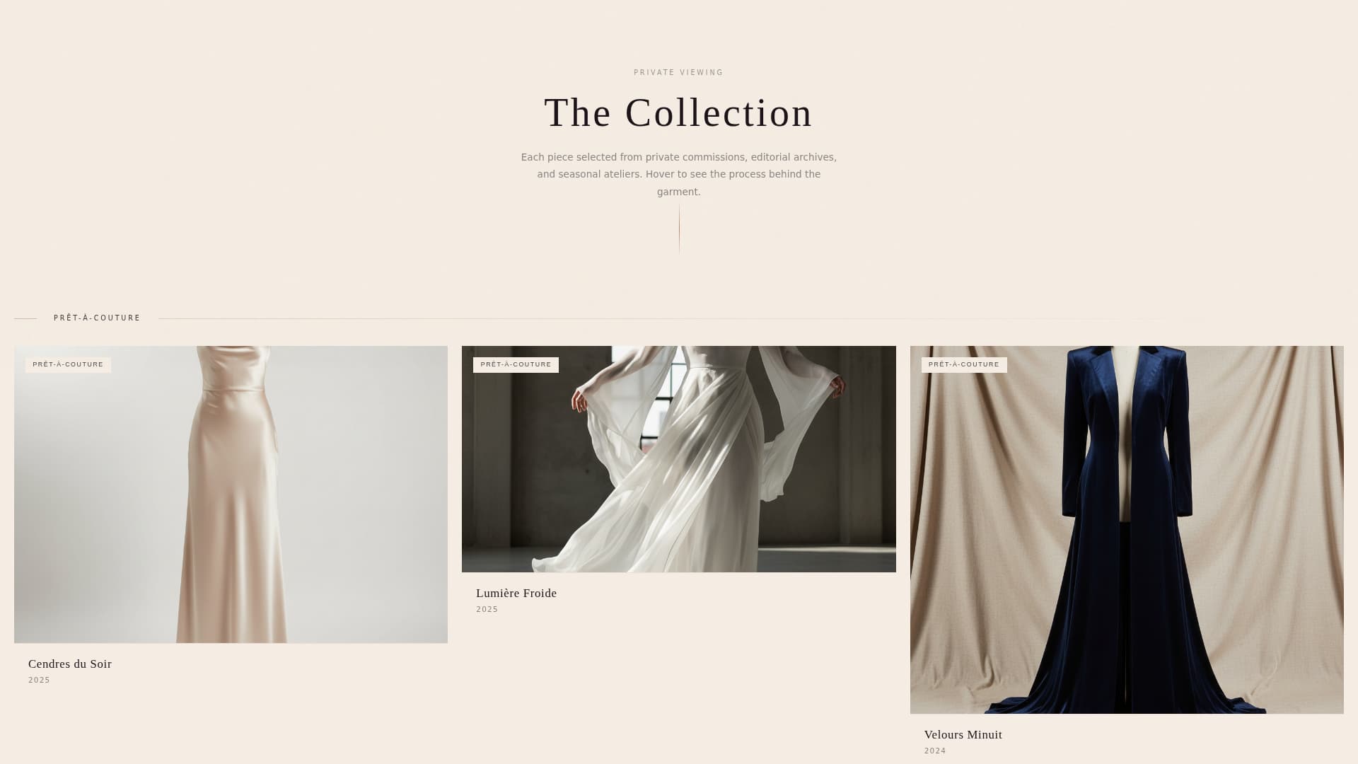 Atelier - Exquisite Couture Landing Page Template