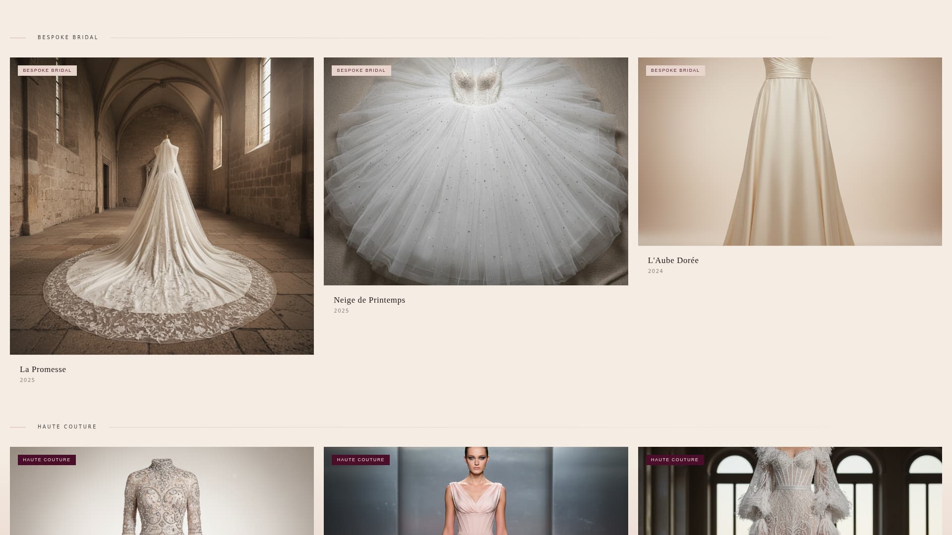 Atelier - Exquisite Couture Landing Page Template