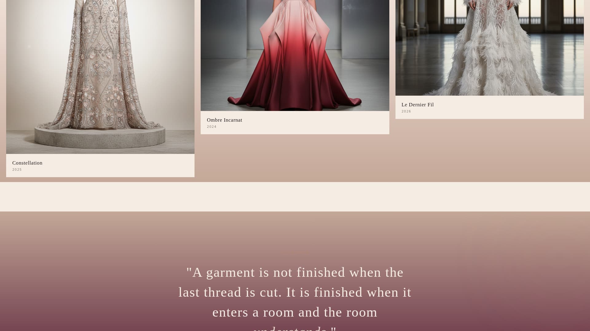 Atelier - Exquisite Couture Landing Page Template