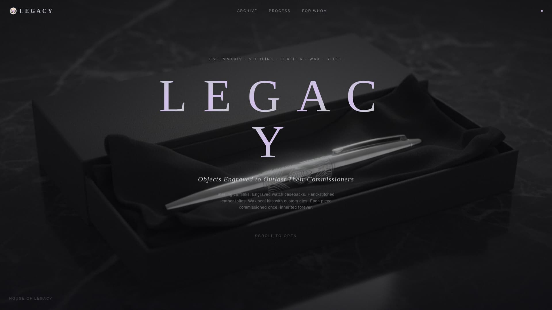 Legacy - Timeless Heirloom Landing Page Template