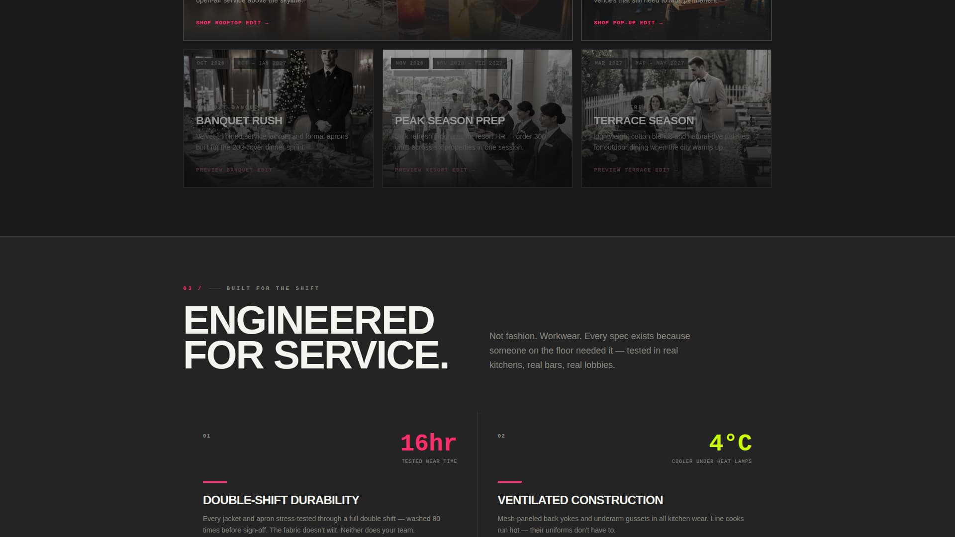 Starch - Brutalist Hospitality Landing Page Template