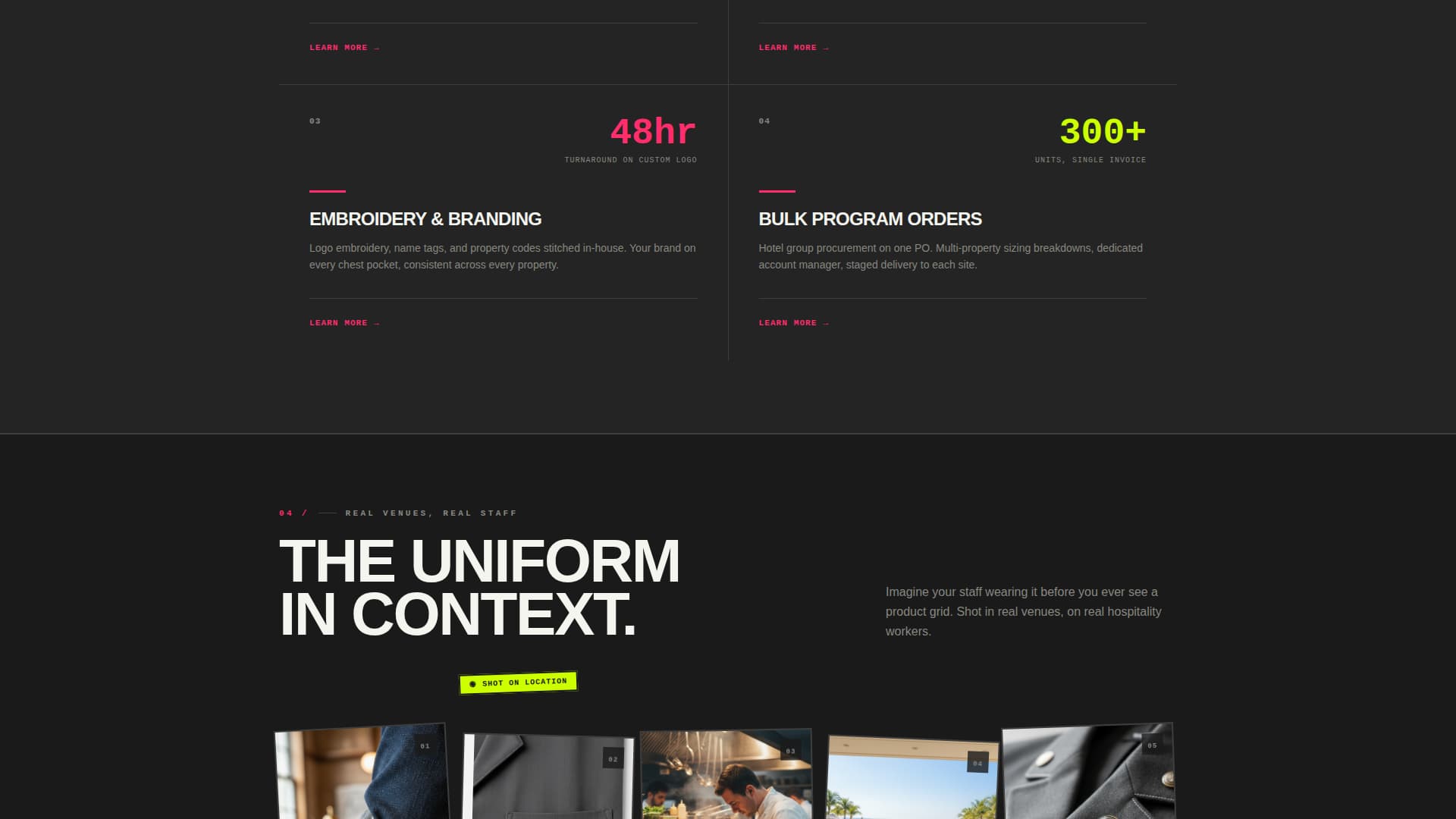 Starch - Brutalist Hospitality Landing Page Template