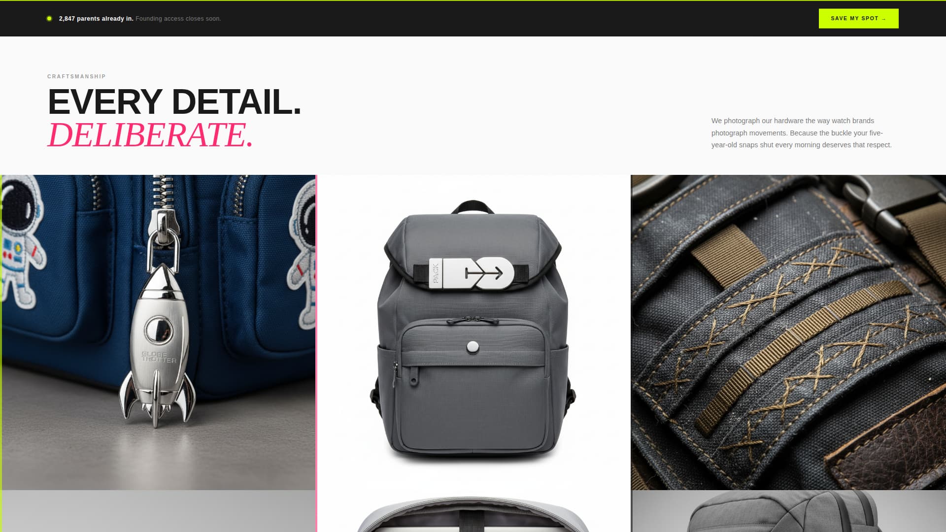 Bag & Luggage Brand Pre-Launch & Coming Soon Website Template