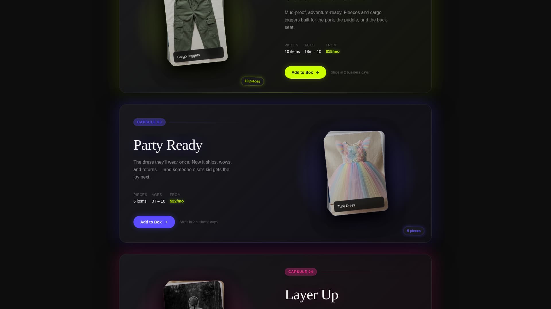 Outgrow - Radiant Kidsclothing Landing Page Template
