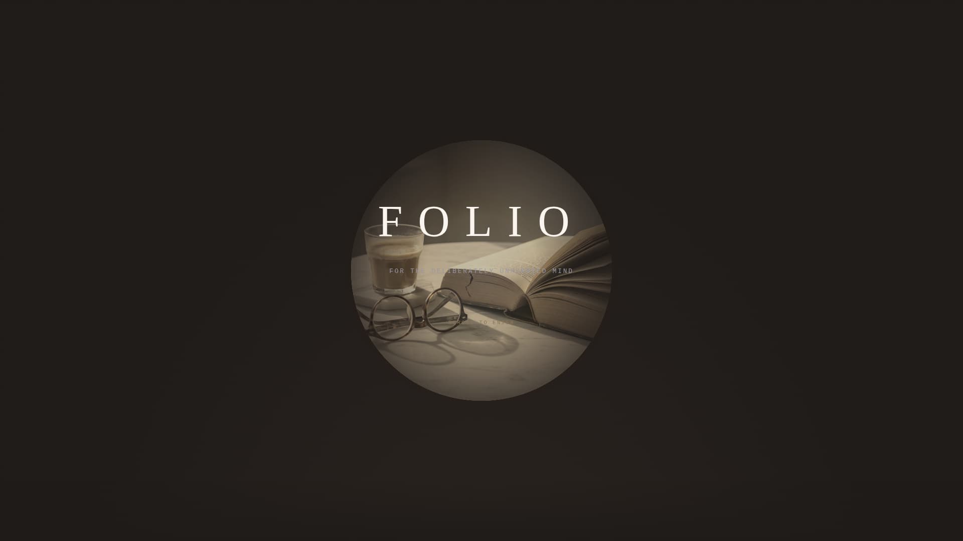 Folio - Cinematic Academia Landing Page Template