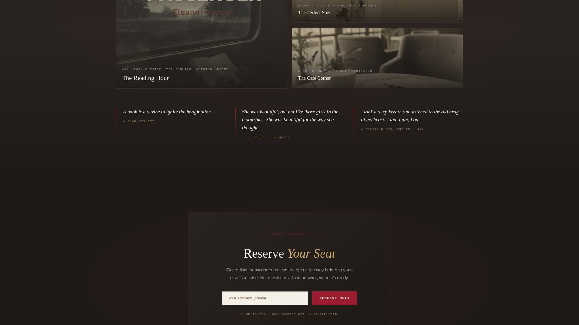 Folio - Cinematic Academia Landing Page Template