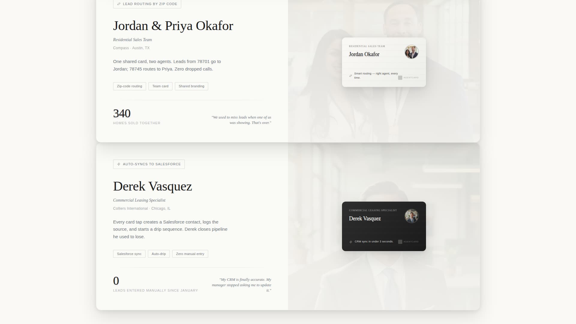 Agentcard - Polished Realestate Landing Page Template