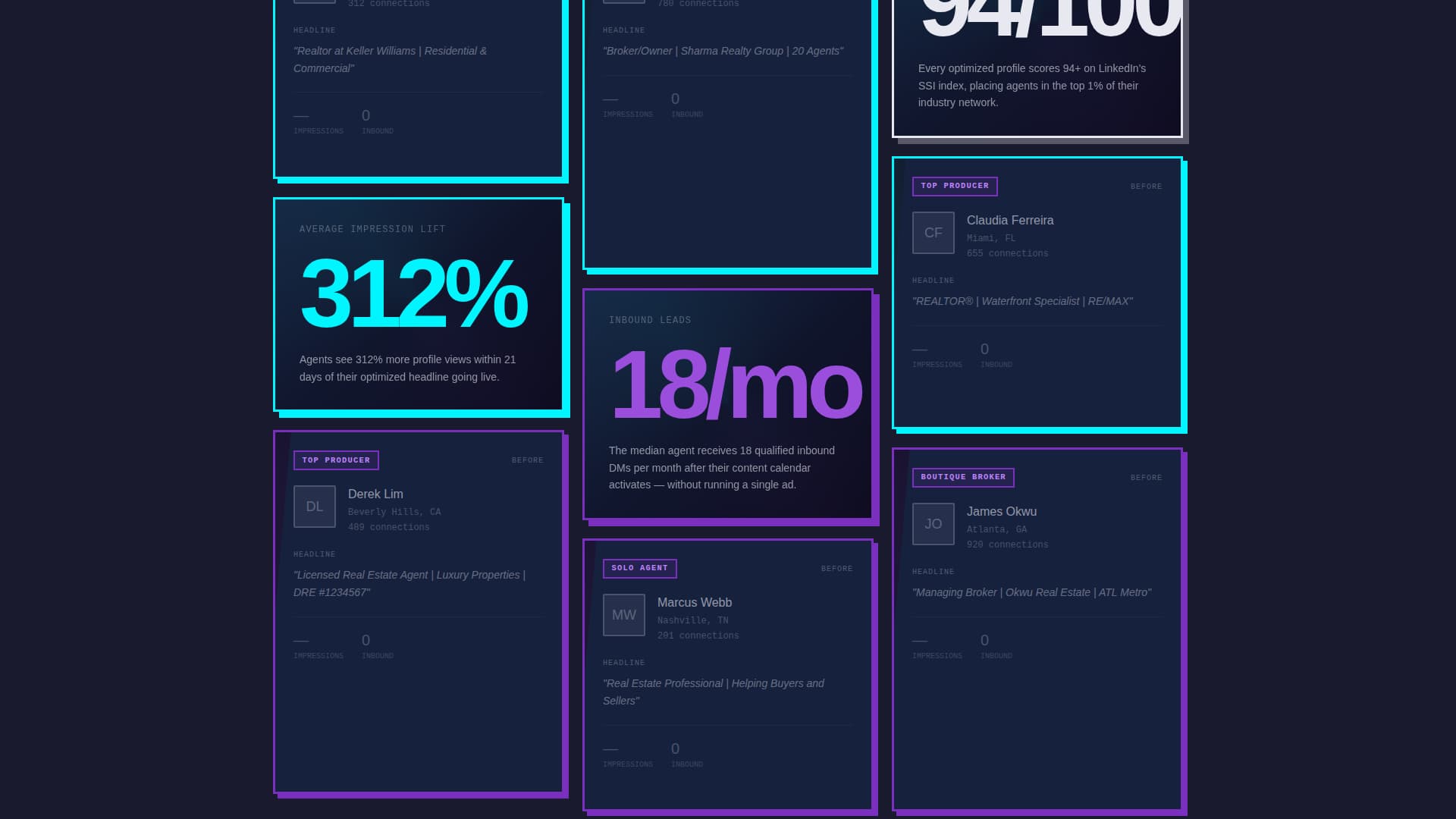 Real Estate Agent Profile Professional Website Template
