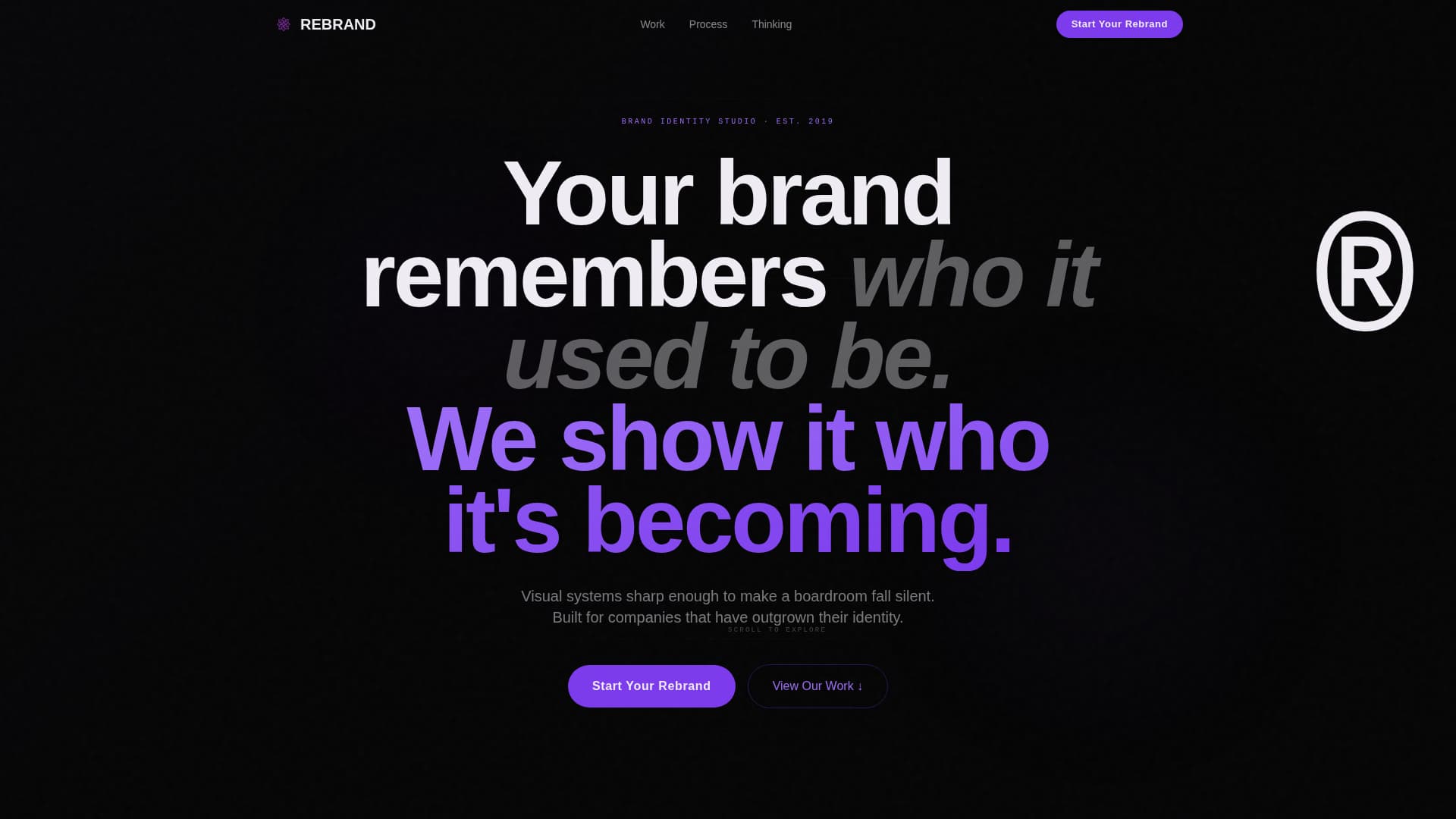 Branding & Design Agency Portfolio Website Template