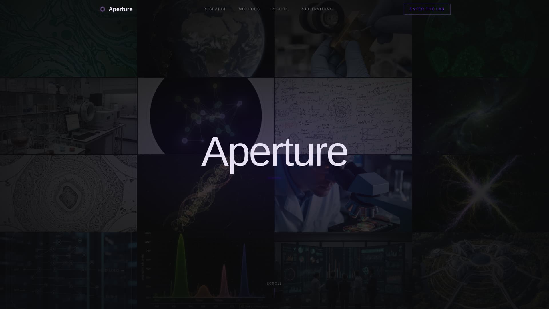 Aperture - Immersive Researchlab Landing Page Template