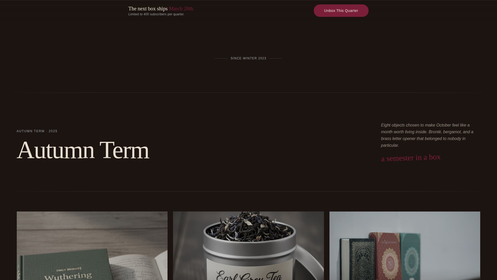Curate - Immersive Academia Landing Page Template
