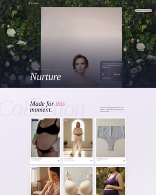 Nurture - Radiant Maternity Landing Page Template