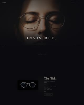 Frame - Invisible Eyewear Landing Page Template
