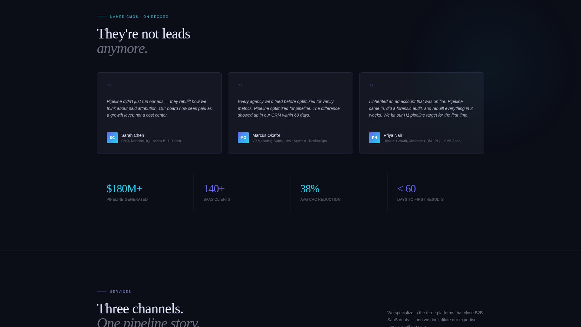 SaaS Marketing & Agency Booking Website Template
