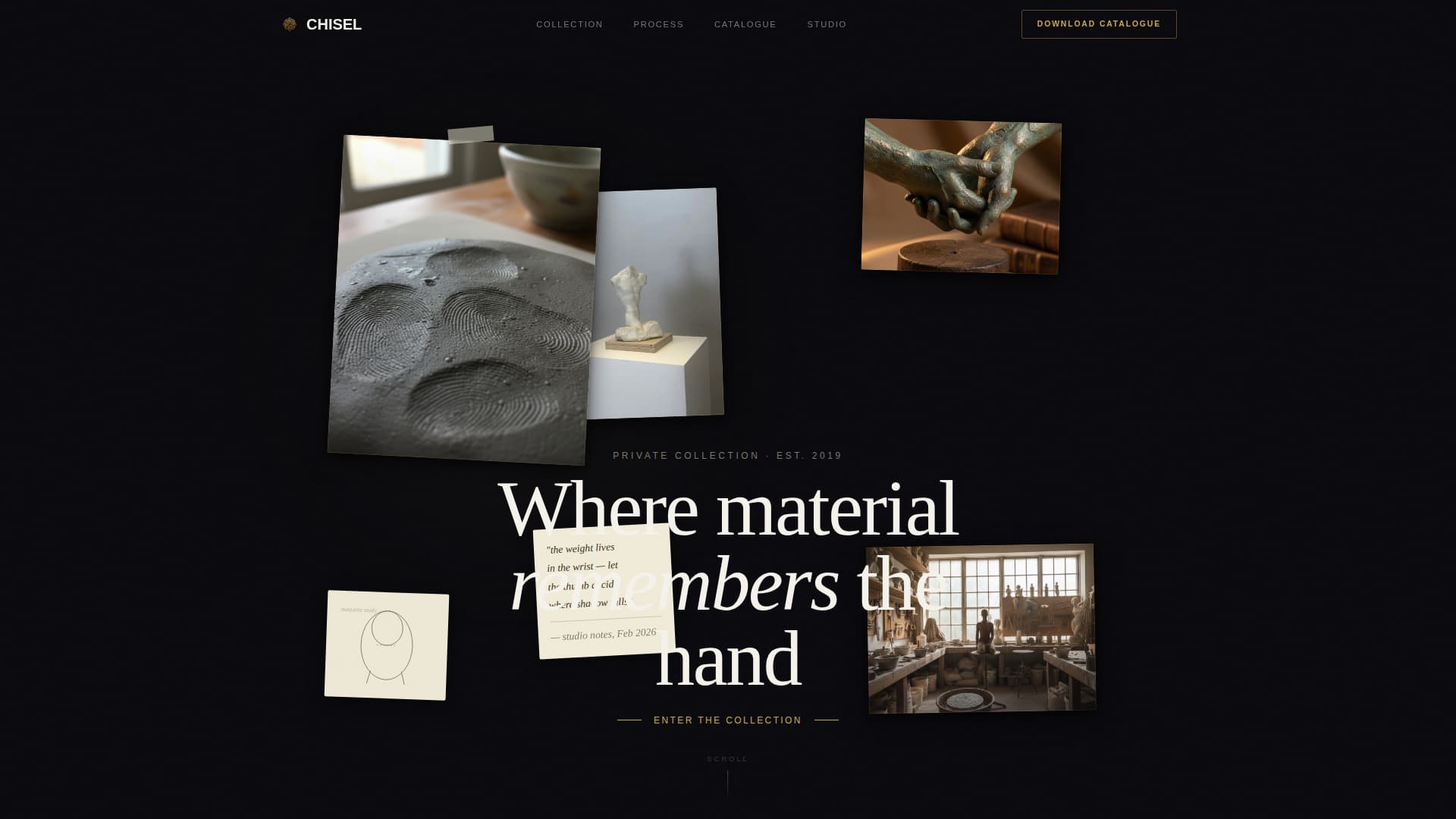 Chisel - Captivating Sculptor Landing Page Template