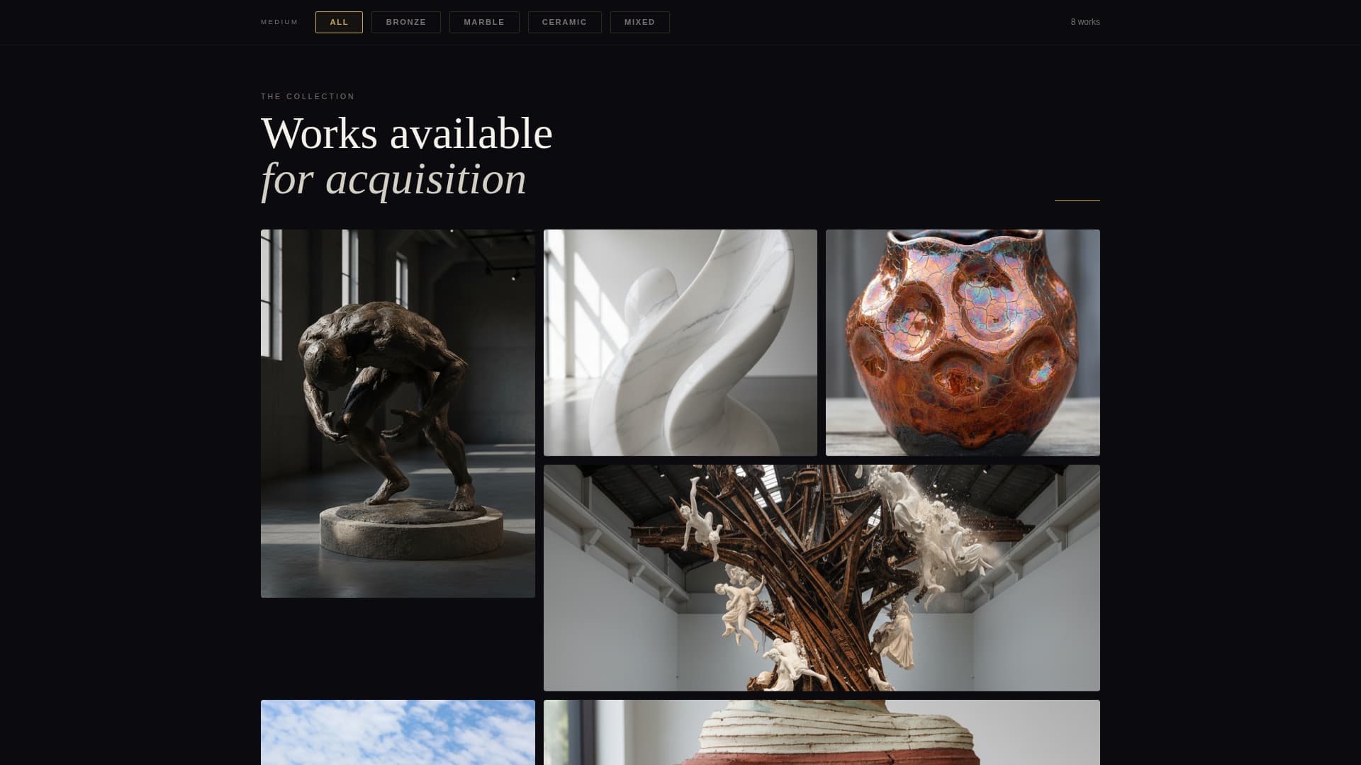 Chisel - Captivating Sculptor Landing Page Template