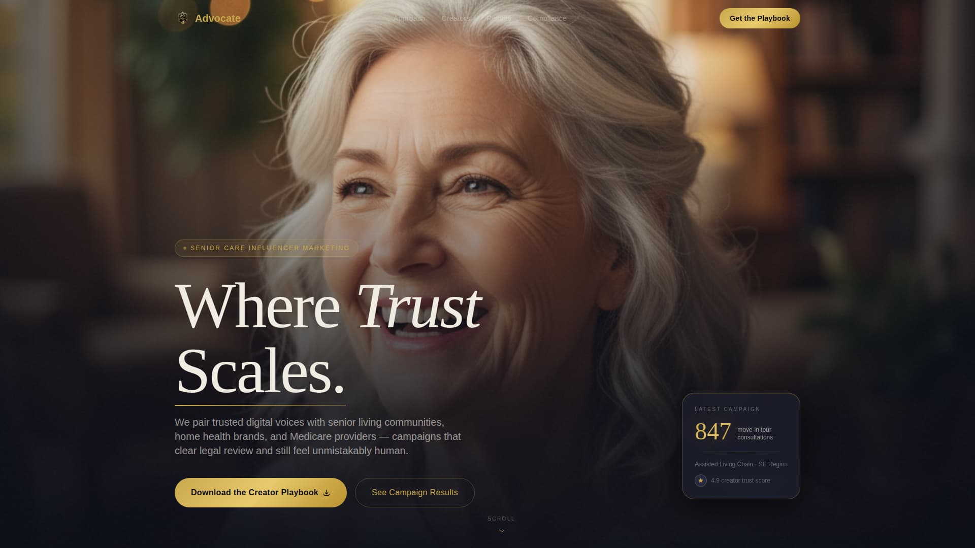 Senior Care Agency Landing Page Template — Trust & Care