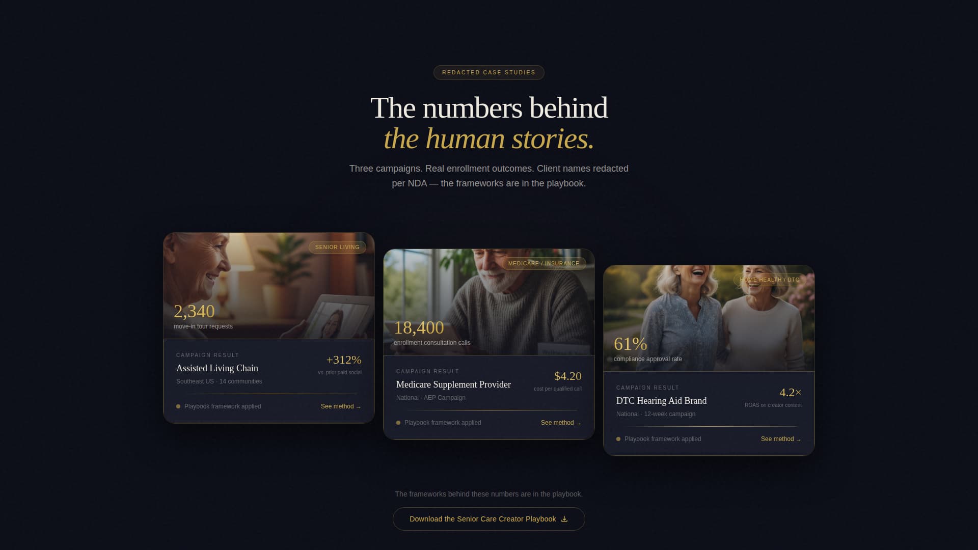 Senior Care Agency Landing Page Template — Trust & Care