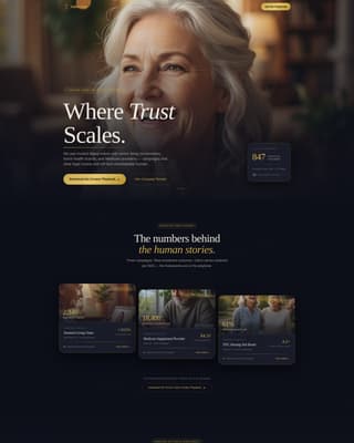 Senior Care Agency Landing Page Template — Trust & Care