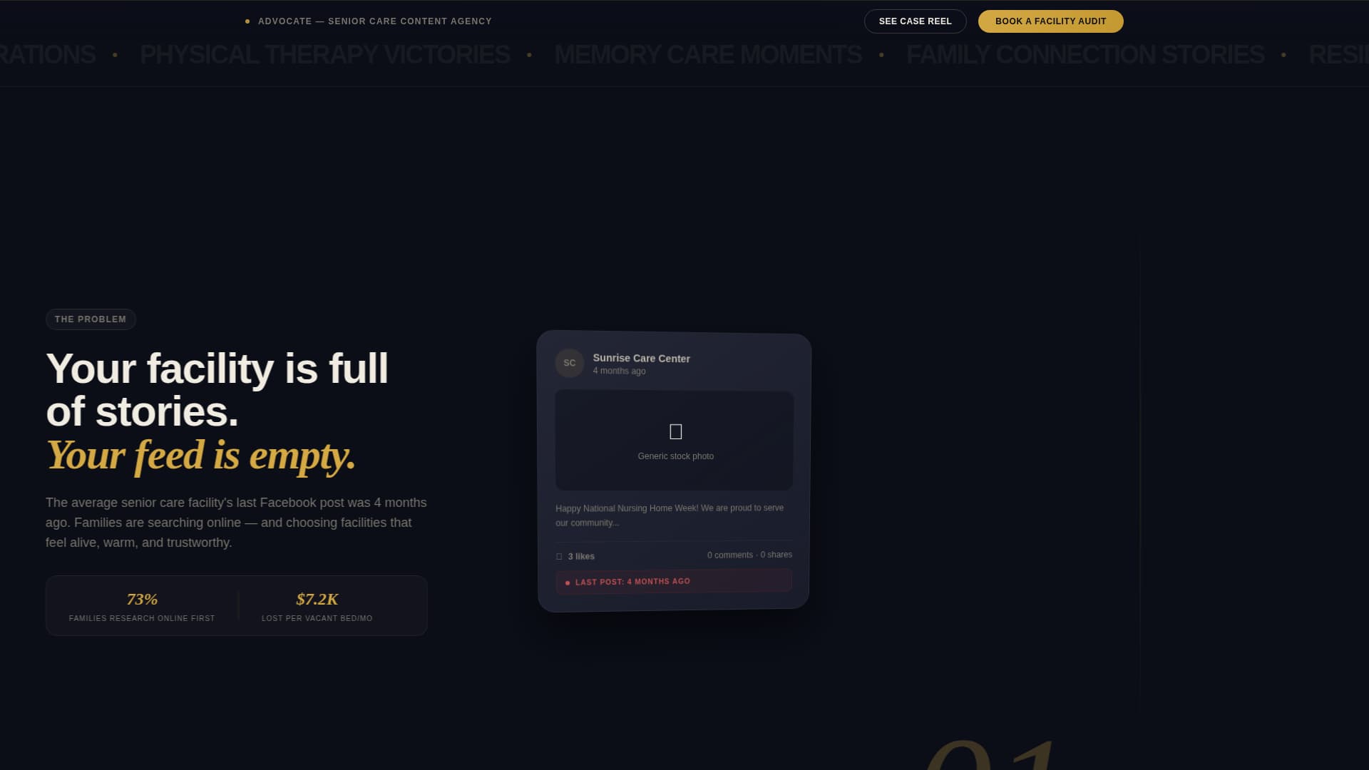 Senior Care Marketing Agency Website Template