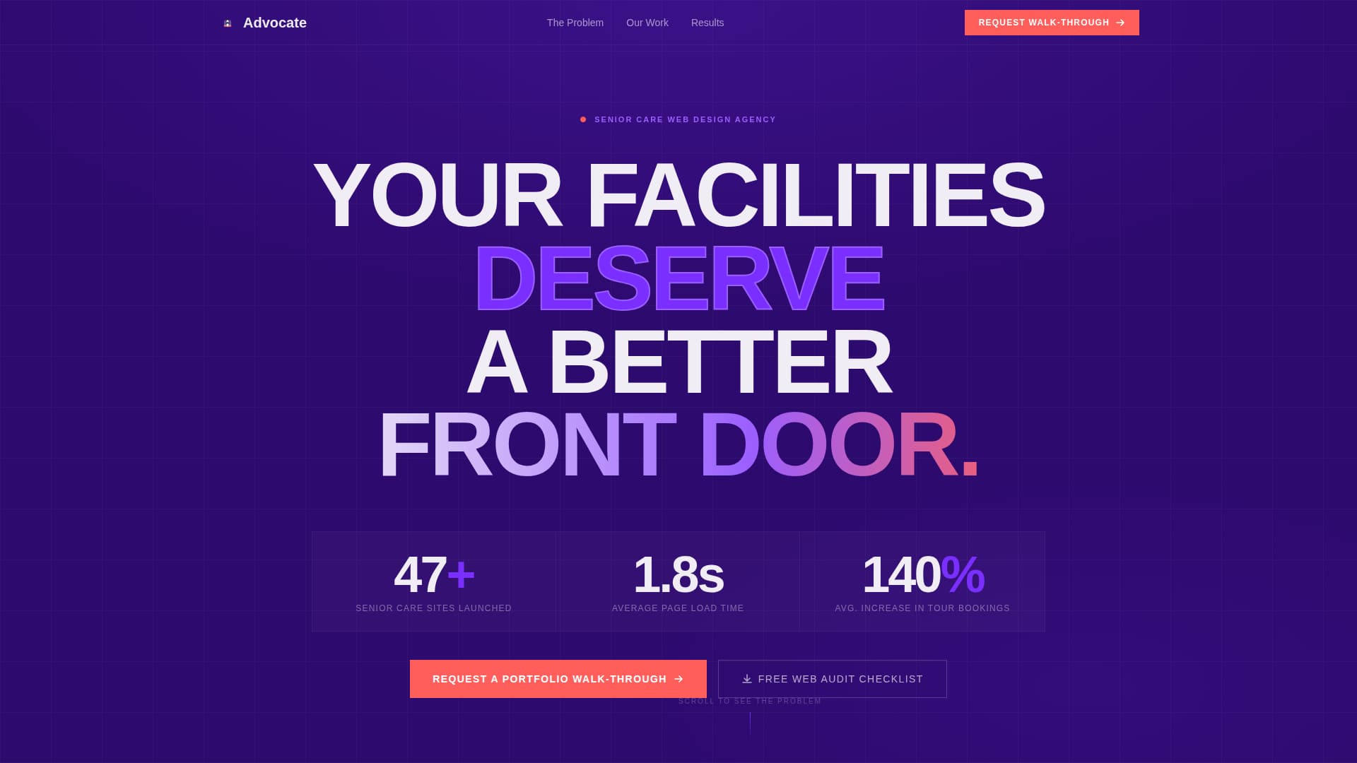 Elder Care Marketing Agency Website Template