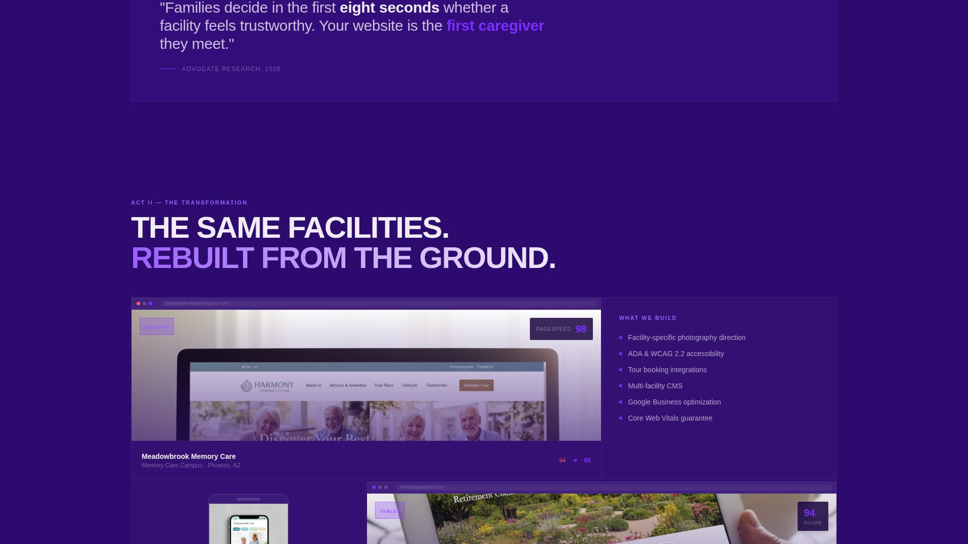 Elder Care Marketing Agency Website Template