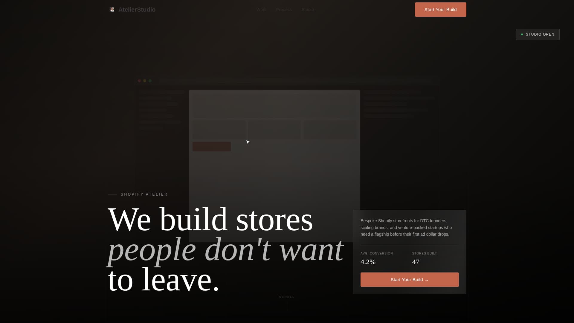 Shopify Development Agency Portfolio Website Template