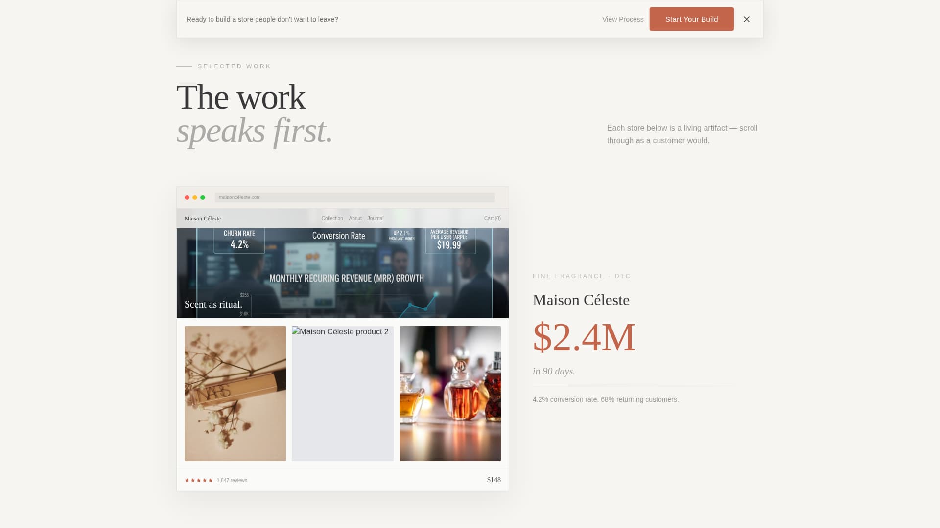 Shopify Development Agency Portfolio Website Template