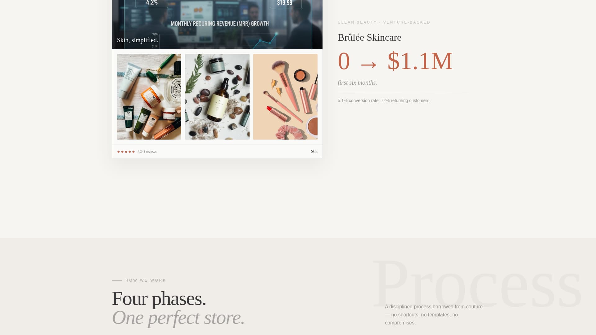 Shopify Development Agency Portfolio Website Template
